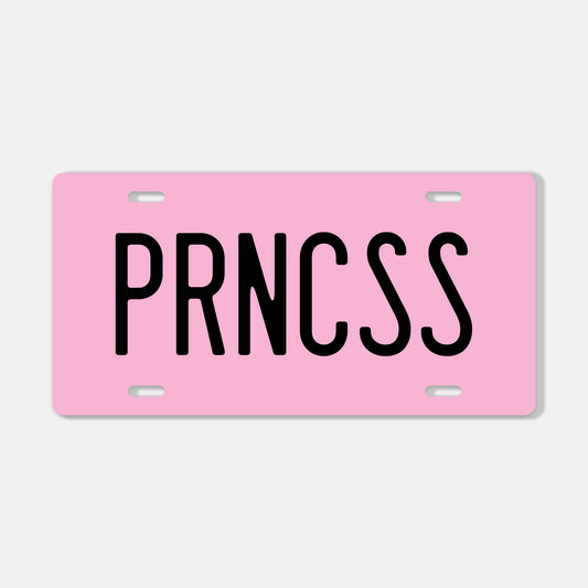 Front License Plate For Women | Princess | PRNCSS | Pink License Plate | Car Accessories For Women